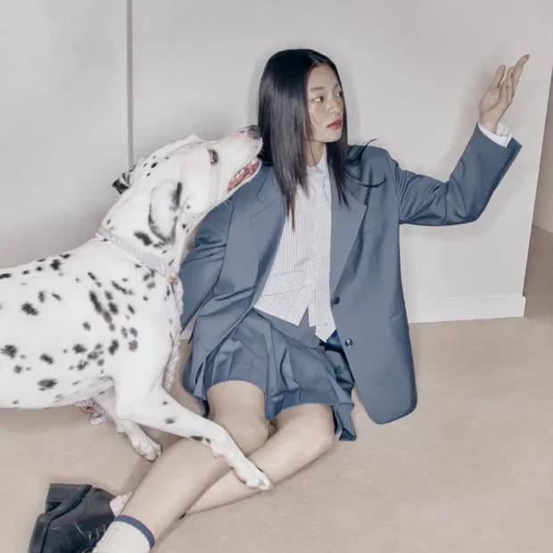 (셋업) 그로브 ethel jacket& plit skirt