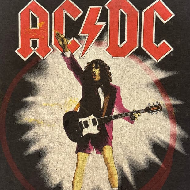 80‘s Acdc 크롭 티셔츠 M (38/40)