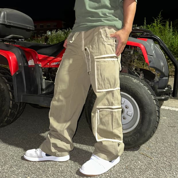 Vintage beige pocket pants