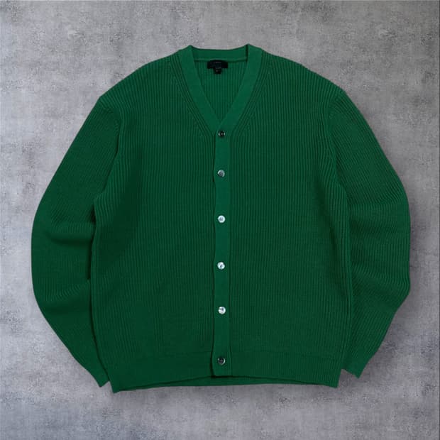 THEY 데이 그린 컬러 니트 가디건