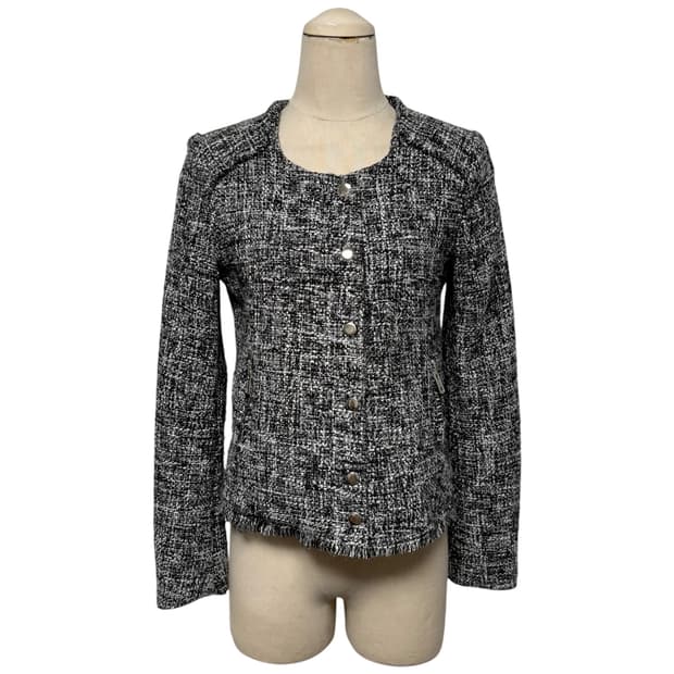 3846 블랙 자크 긴팔 트위드자켓