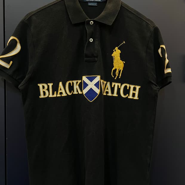 폴로 랄프로렌 블랙와치 빅포니 카라 반팔티