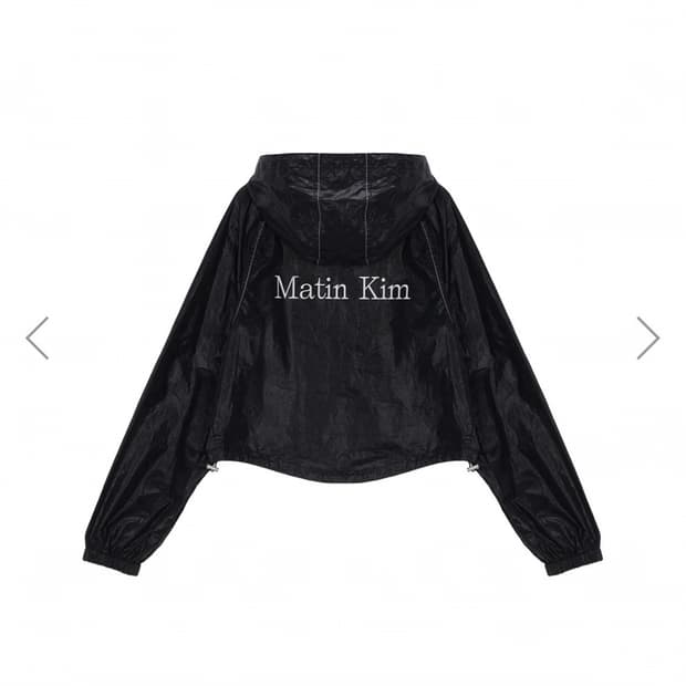 마뗑킴 크롭 코팅 점퍼