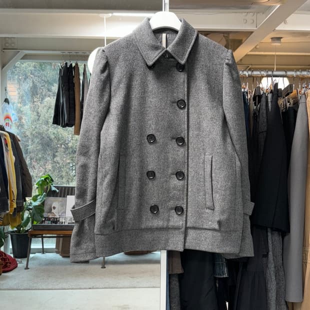 Estnation 더블 브레스티드 울자켓