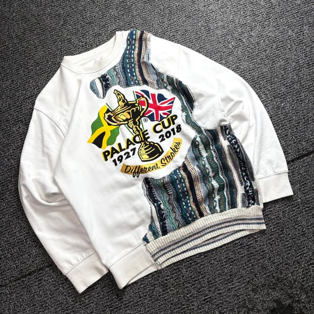 팔라스 핸드메이드 리메이크 케이블 디테일 크루넥 3211