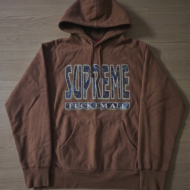 파워정품 슈프림 페이즐리 퍽 엠 올 후드 L