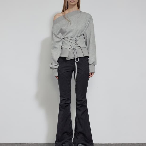 보헤미안서울 코르셋 스웻셔츠 그레이