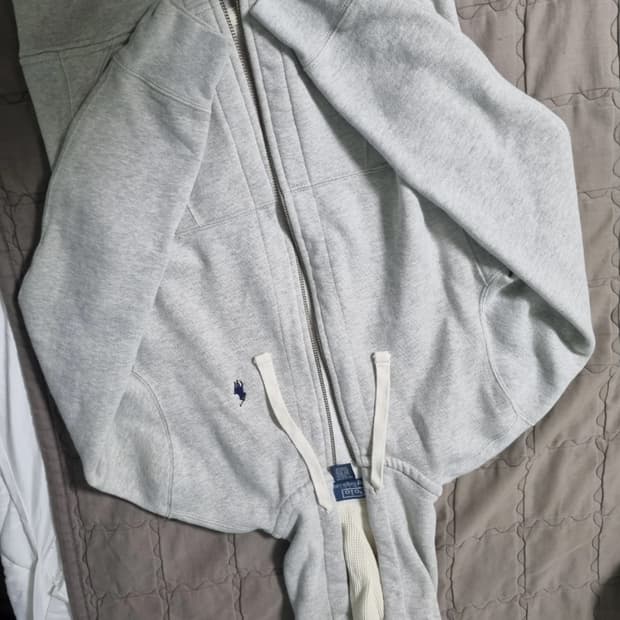 폴로 회색 후드집업 S