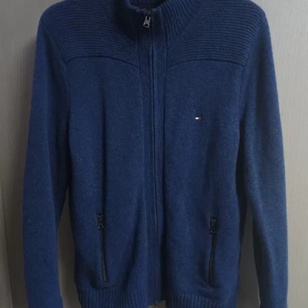 타미힐피거 스웨터집업 가디건, L