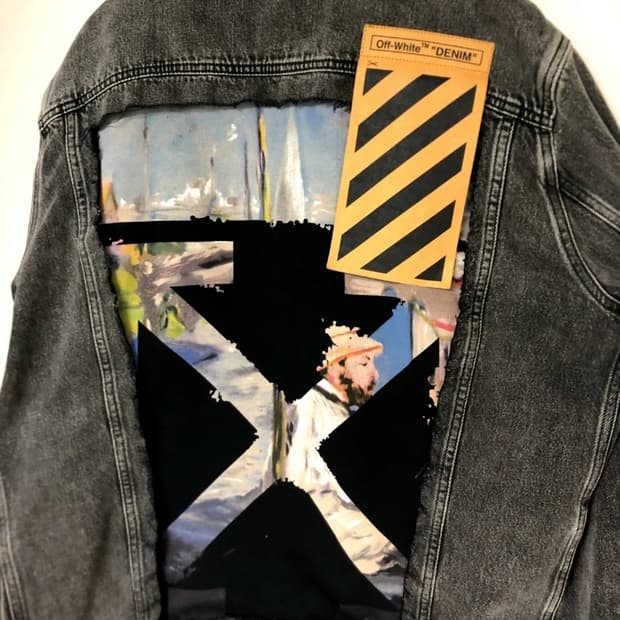 [XL] 오프화이트 명화 흑청자켓