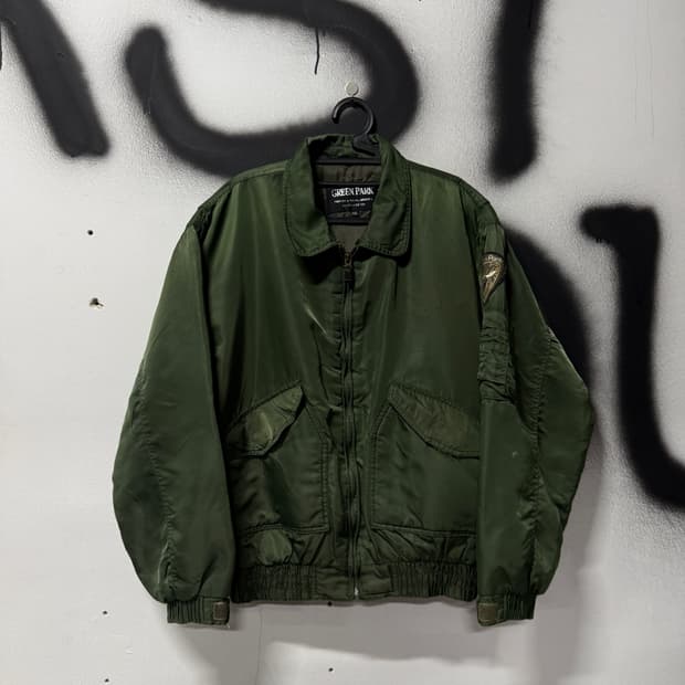 Green Park 빅사이즈 패치 디테일 Cwu 45p 플라이트 봄버자켓