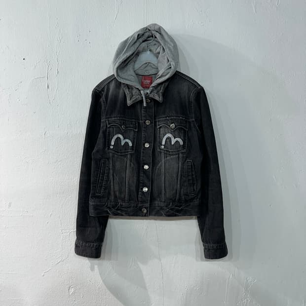 에비수 데님 청자켓 여성