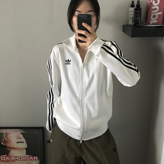 아디다스 오리지널스 베켄바우어 트랙탑 화이트 져지