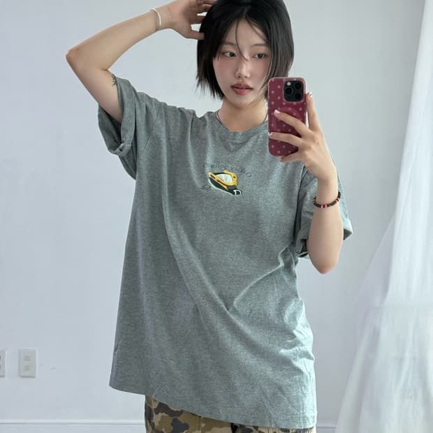 00's 오클리 소프트웨어 그레이 반팔티