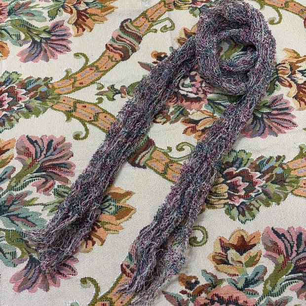 히피 모리 블루 퍼플 머플러