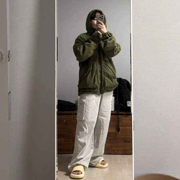 오션퍼시픽 후리스 점퍼 카키