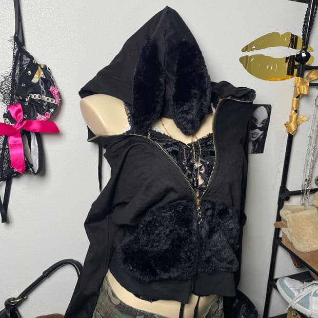 Secret honey 토끼 후드집업