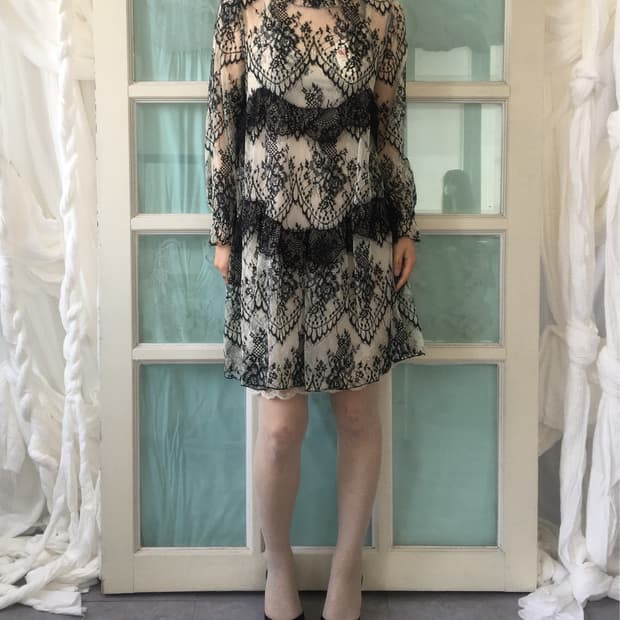 Lace see through onepiece