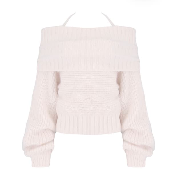 클리시어 팔레트 리본 니트 핑크