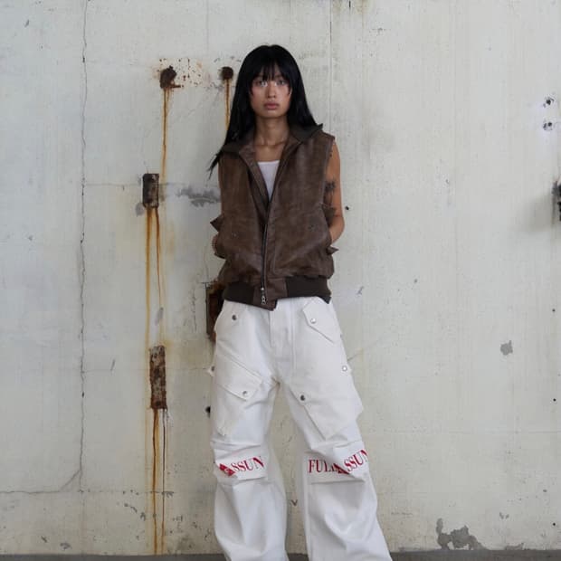 풀오브썬 레더 카고 베스트 브라운