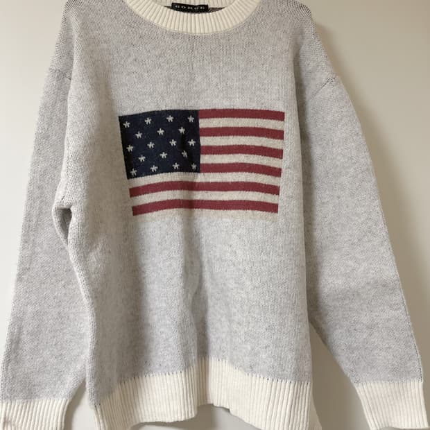 일본빈티지 성조기 니트