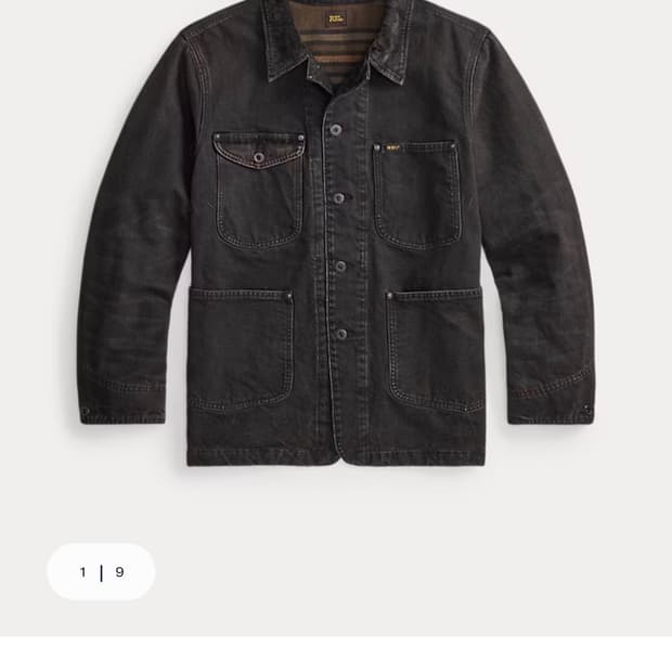 RRL 코듀로이 칼라 데님 재킷 S사이즈