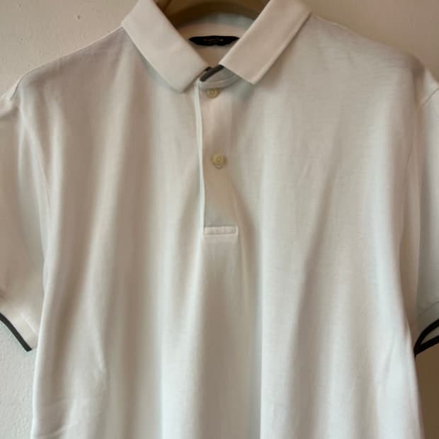 마시모뚜띠 남성 아이보리 PK카라티셔츠 반팔티셔츠
