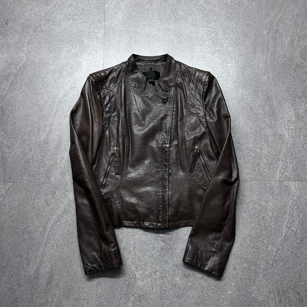 질 스튜어트 비대칭 레더 자켓
