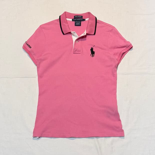 폴로 랄프로렌 빅포니 딱붙핏 카라티 핑크