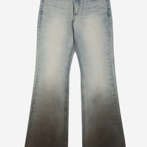 그레일즈 워시드 플레어 데님 진