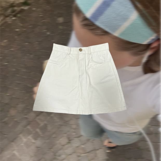 cotton a-line mini skirt