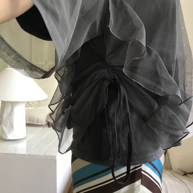 Vintage ruffle layered top