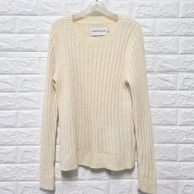 택포_ CK 캘빈클라인 진스 울 블렌드 니트 S