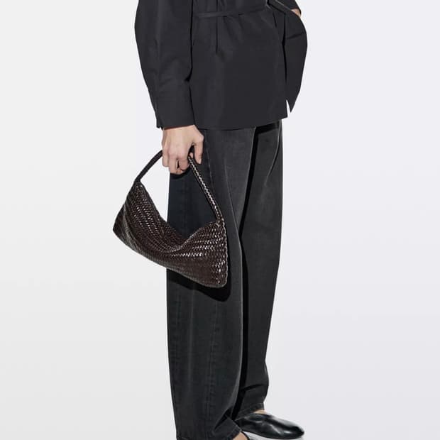 Massimo Duttie 나파 가죽 위빙백-갈색