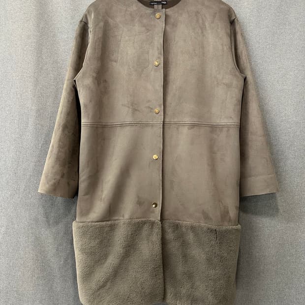 ZARA W/B 무스탕 롱 코트