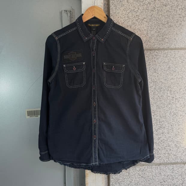 할리데이비슨 스터드 데님 포켓 셔츠