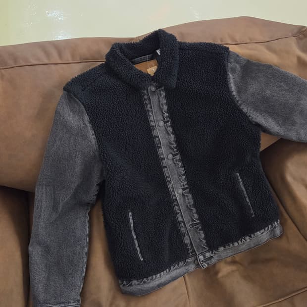 Levis 리바이스 쉐르파 블랙 데님 자켓