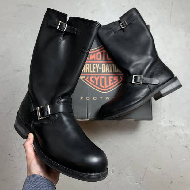 할리 데이비슨 엔지니어 부츠 모터사이클 바이커 부츠