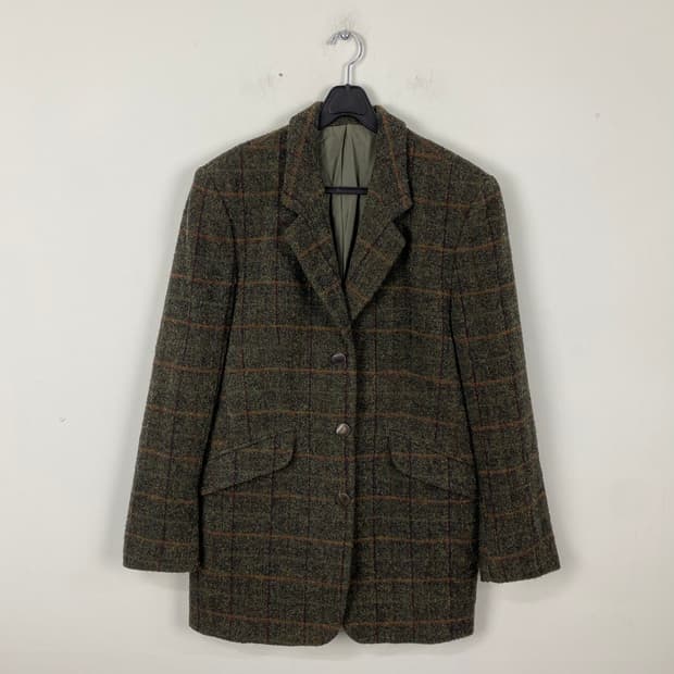 닥스 시그니처 체크 울 자켓 블레이저