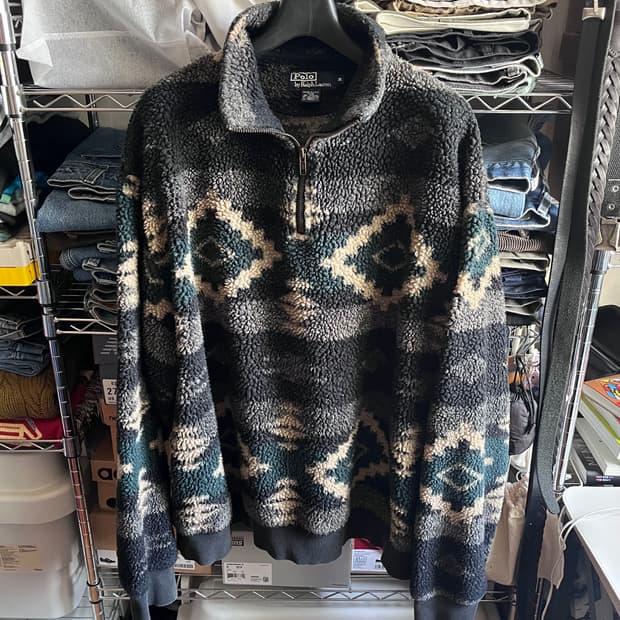 90s usa 폴로 아즈텍 풀오버