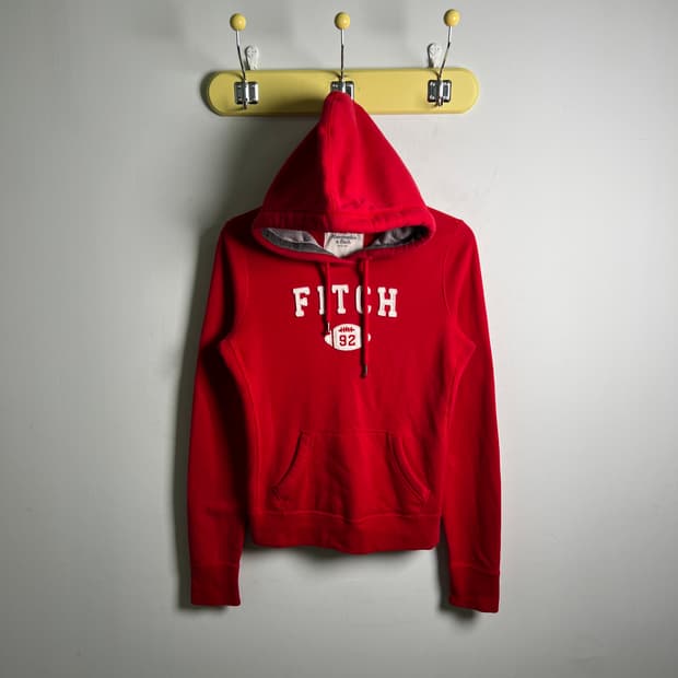 아베크롬비 레드 후드티 S