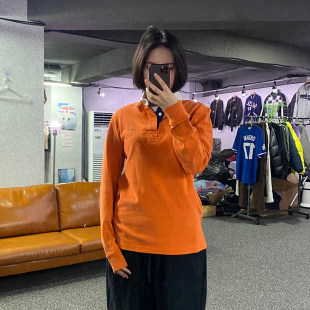 폴로 랄프로렌 멀티포니 오렌지 럭비티 B2921
