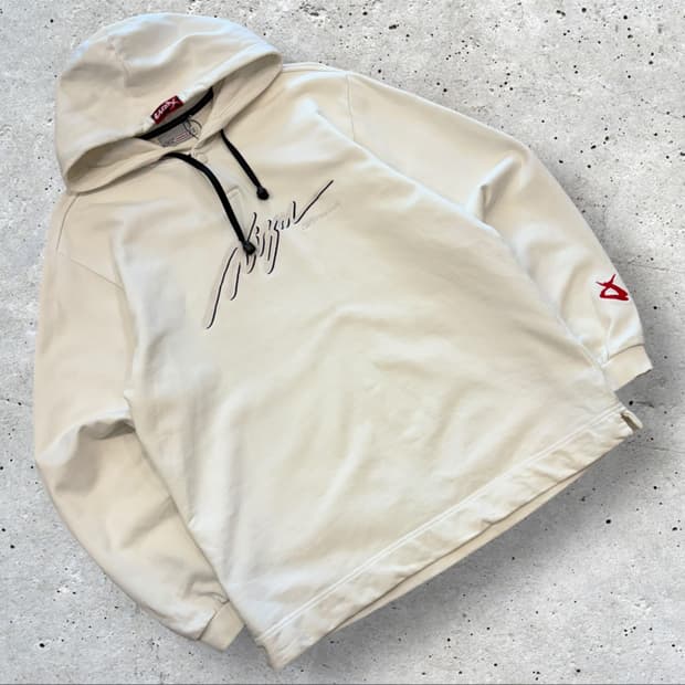 [95] 리복 올드스쿨 빈티지 화이트 버튼 후드티 D238