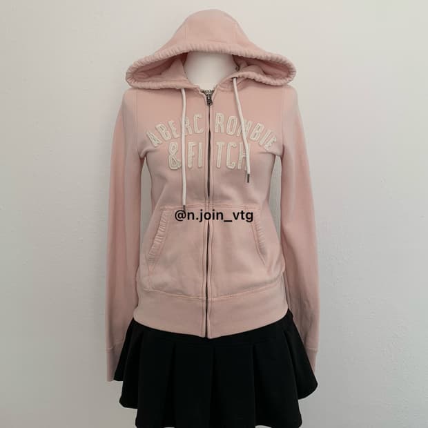 아베크롬비 딸기우유 핑크 후드집업