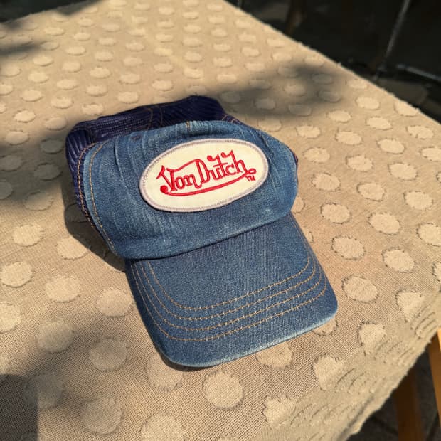 Vintage Von Dutch Denim Trucker Cap