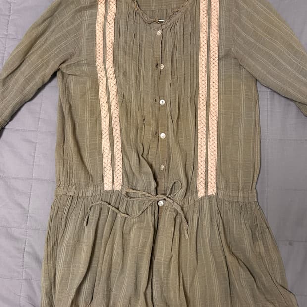 모리걸 페어리그런지 하구미룩 연두 원피스 알프스