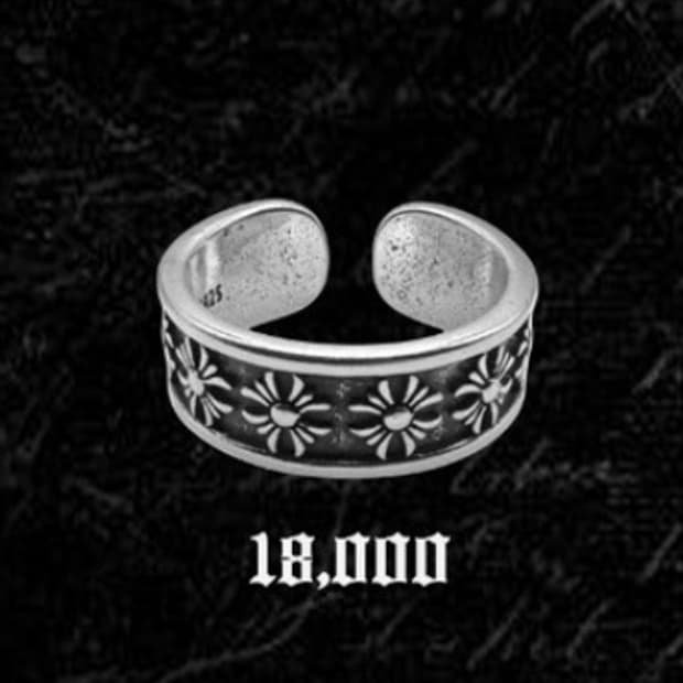 [925 Sliver] 멀티 블랙 크로스 반지 (오픈링) 팔아요.