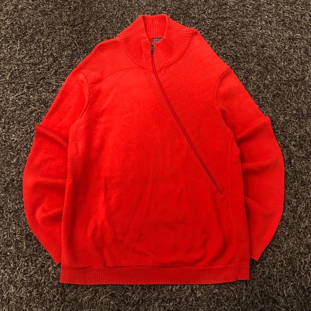 아르마니 익스체인지 사이드 니트 집업 자켓