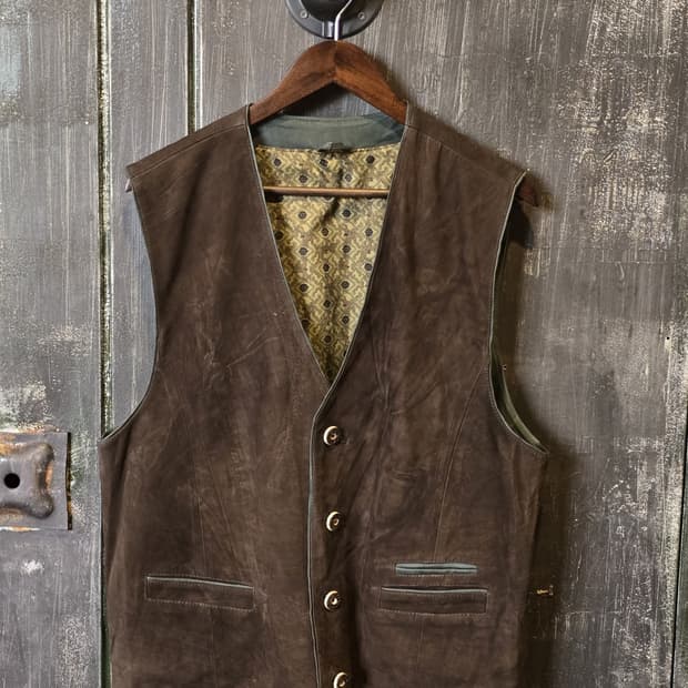 90s C&A Suede Leather Vest