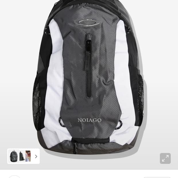 노이아고 멀티 로고 백팩 (그레이)